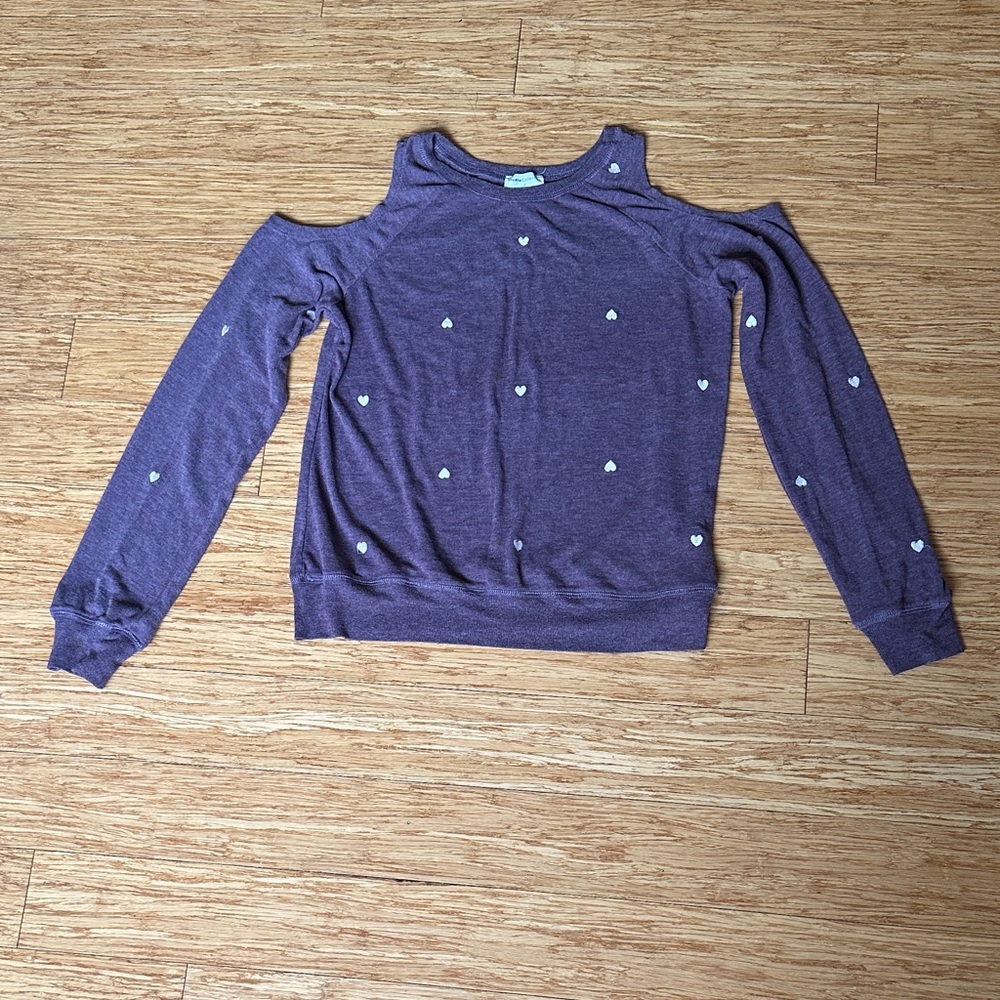 David Lerner Purple Sweater with Heart Detail